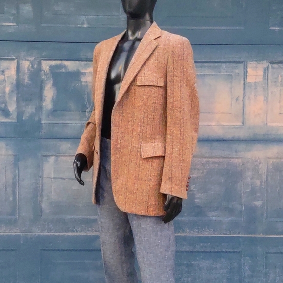 DAVID HUNTER MEN'S PURE WOOL 🦙 LUXURY TWEED BLAZER - Picture 9 of 17